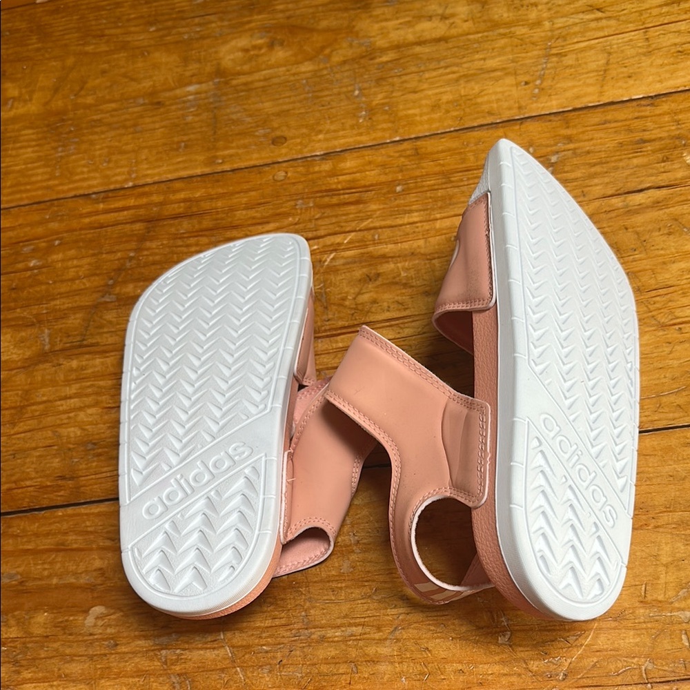 Adidas Women's Pink Neoprene Slides - Picture 5 of 6